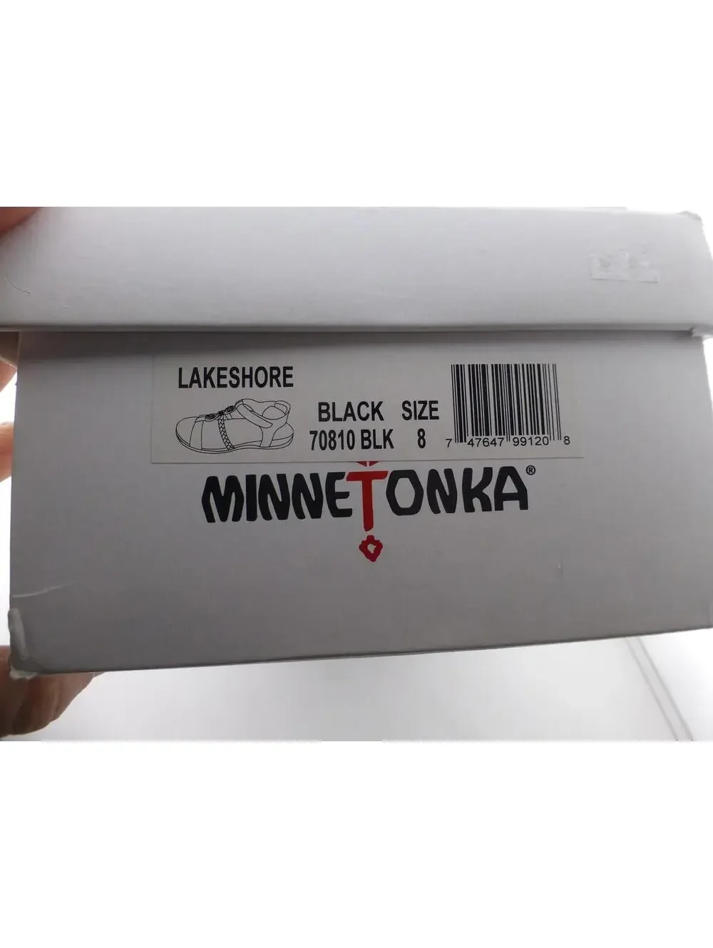 Minnetonka Lakeshore Women's Black Leather Hook & Loop Sandals US Size 8 M3 - Picture 3 of 14